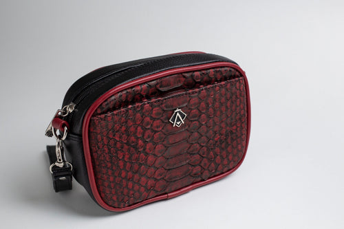 Bolso Python Negro/Rojo
