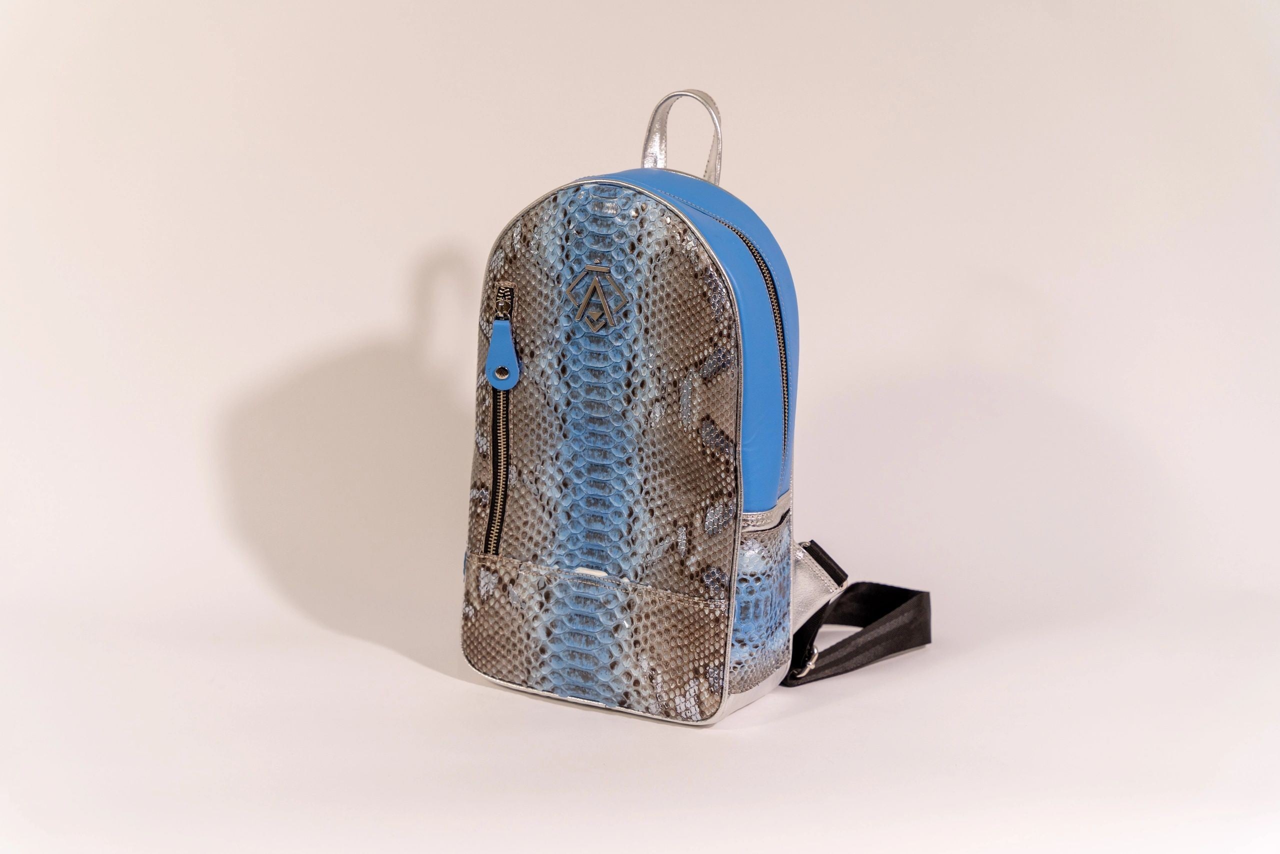 Mochila Python Azul/Plata Italiano