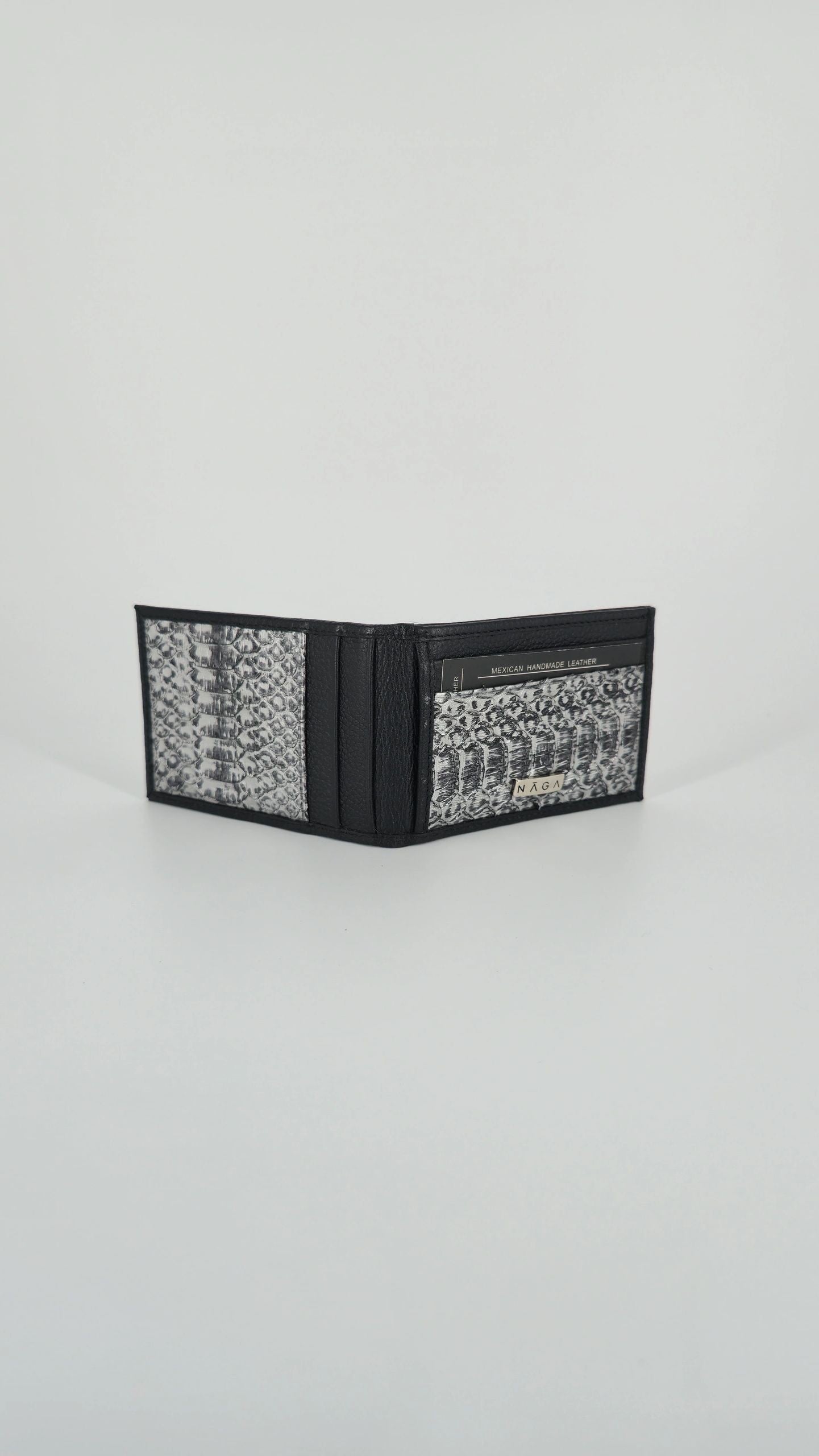 Tarjetero Python Gris/Negro